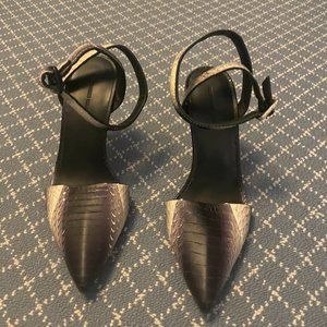 Alexander Wang Leather Pumps  - Black and White Lizard